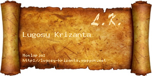 Lugosy Krizanta névjegykártya